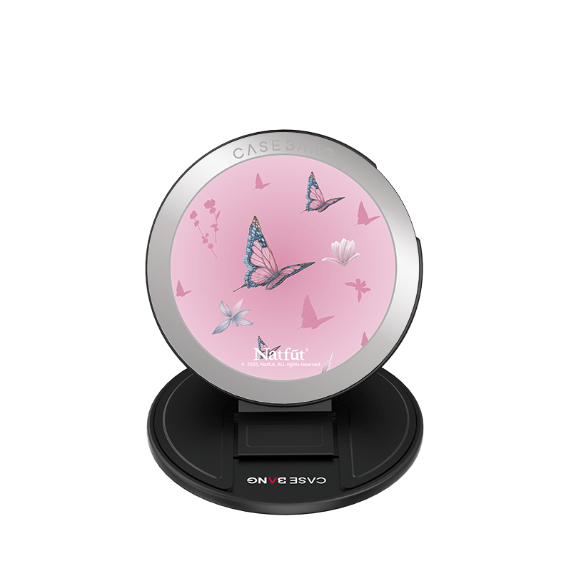 Pink Butterfly MagSafe Grip Stand - CaseBangMagsafe Grip StandCaseBangBase Stand + Back Cover